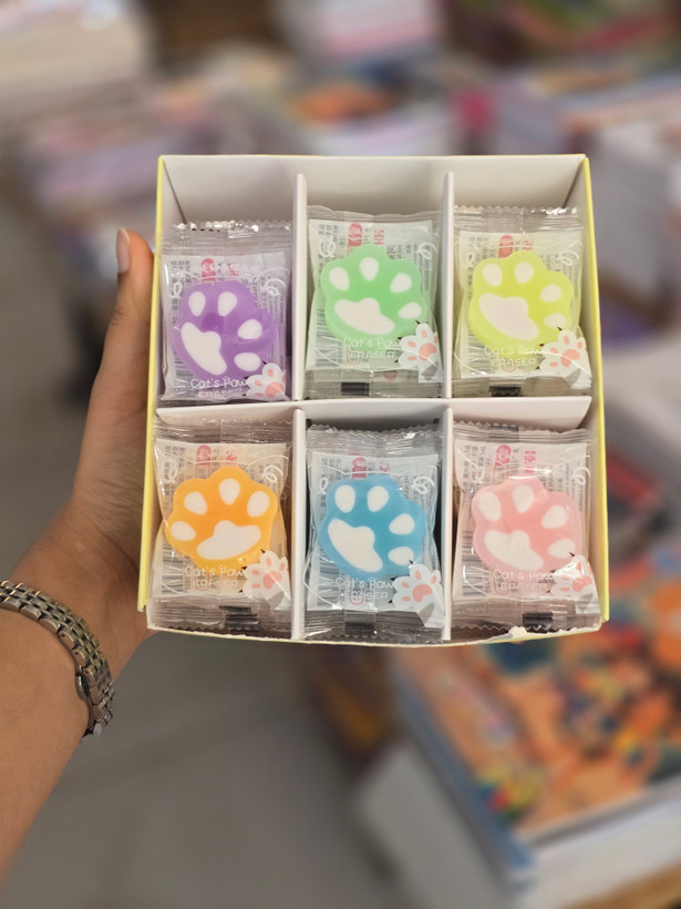 پاکن ژلهای طرح پنجه گربه | مدل شبنما (Glow in the Dark) | رنگبندی متنوع (۶ رنگ)